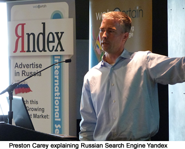 Preston Carey Speaking on Russian Search Engine Yandex